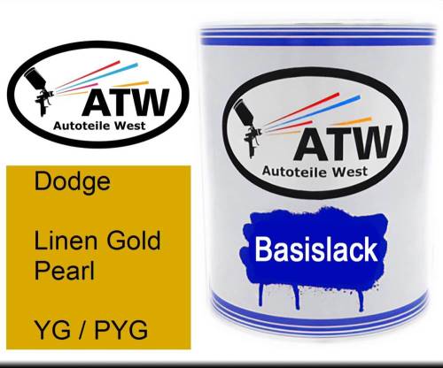 Dodge, Linen Gold Pearl, YG / PYG: 1L Lackdose, von ATW Autoteile West.